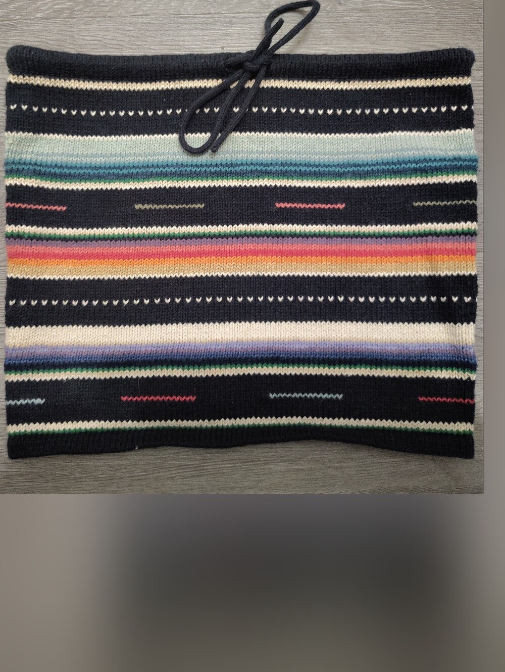VTG Y2K Ralph Lauren Plaid Label Serape Sweater Knit Tube Top Aztec Stripe XS